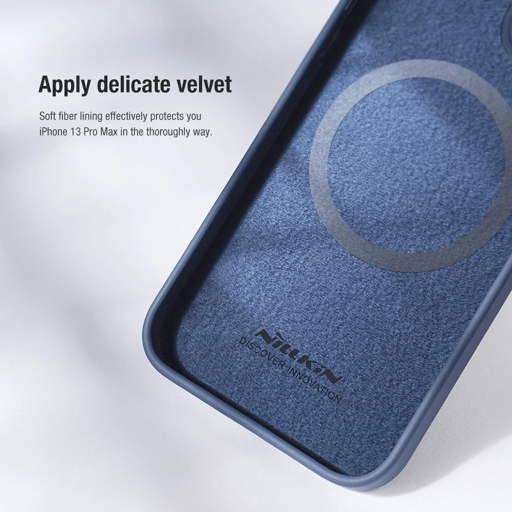 For IPhone 13 Pro Case NILLKIN Liquid Smooth Silicone Built-in Magnet Cover for IPhone13 Mini / 13 Pro Max Work on MagSafe